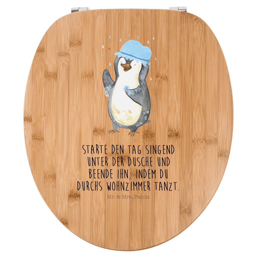 Personalisierter WC Sitz Motiv Pinguin duscht Personalisierte Klobrille, Personalisierter Klodeckel, Personalisierter Toilettendeckel, Personalisierter WC-Sitz, Toilettendeckel mit Namen, WC Sitz mit Namen, Pinguin, Pinguine, Dusche, duschen, Lebensmotto, Motivation, Neustart, Neuanfang, glücklich sein