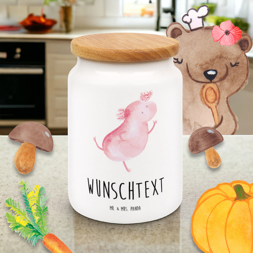 Personalisierte Vorratsdose Axolotl tanzt Personalisierte Vorratsdose, Personalisierte Keksdose, Personalisierte Keramikdose, Personalisierte Leckerlidose, Personalisierte Dose, Personalisierter Vorratsbehälter, Personalisierte Aufbewahrungsdose, Axolotl, Molch, Axolot, Schwanzlurch, Lurch, Lurche, Dachschaden, Sterne, verrückt, Freundin, beste Freundin