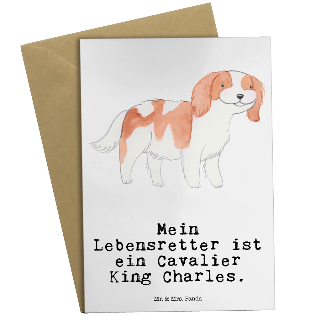 Grußkarte Cavalier King Charles Spaniel Lebensretter Grußkarte, Klappkarte, Einladungskarte, Glückwunschkarte, Hochzeitskarte, Geburtstagskarte, Karte, Ansichtskarten, Hund, Hunderasse, Rassehund, Hundebesitzer, Geschenk, Tierfreund, Schenken, Welpe, Cavalier King Charles Spaniel