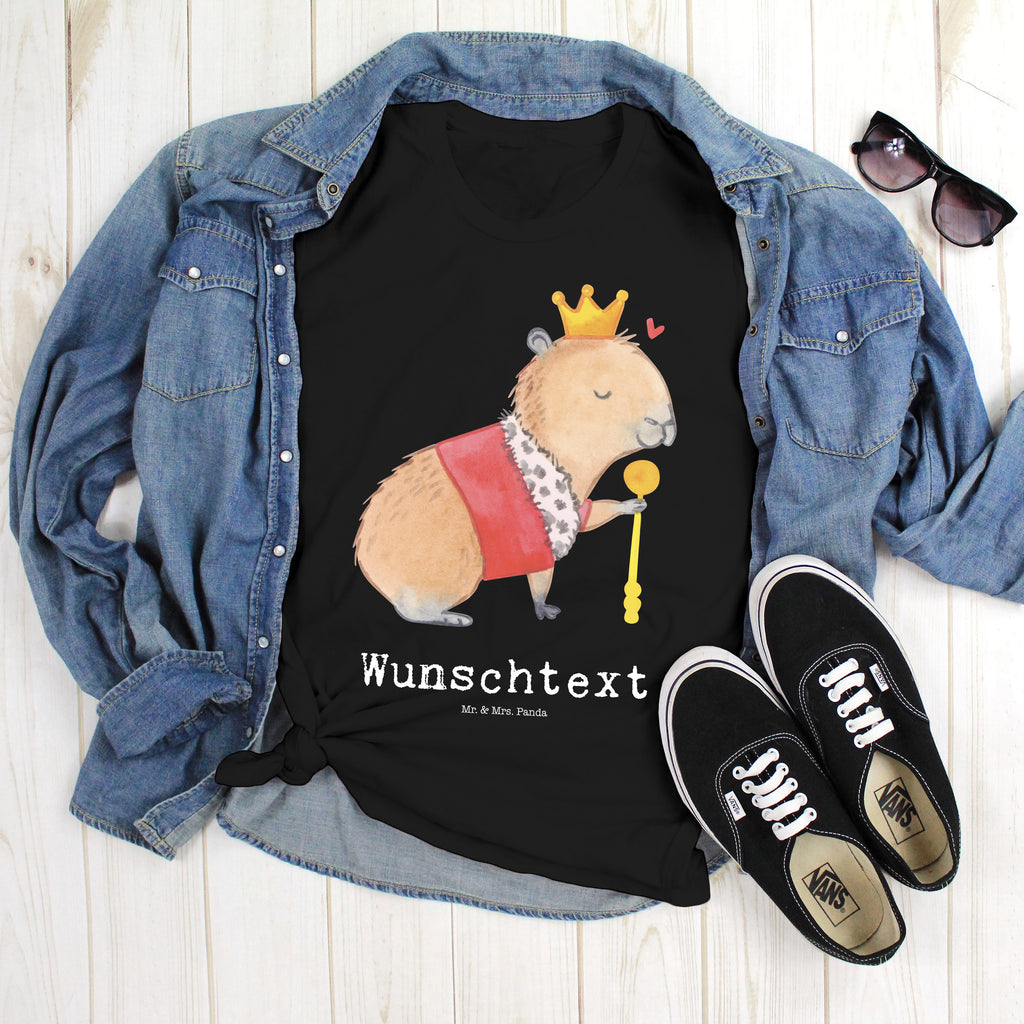 Personalisiertes T-Shirt Capybara König T-Shirt Personalisiert, T-Shirt mit Namen, T-Shirt mit Aufruck, Männer, Frauen, Tiermotive, Gute Laune, lustige Sprüche, Tiere, Capybara, König