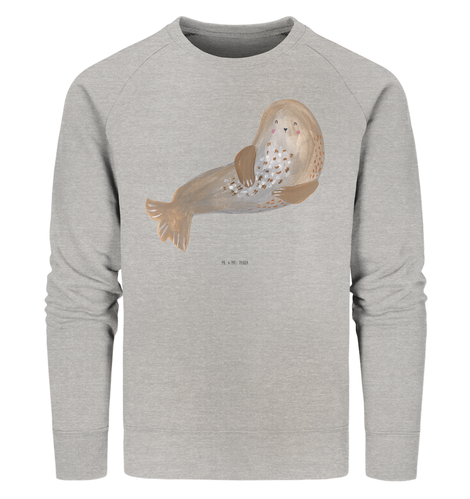 Organic Pullover Robbe Lachen Pullover, Pullover Männer, Pullover Frauen, Sweatshirt, Sweatshirt Männer, Sweatshirt Frauen, Unisex, Tiermotive, Gute Laune, lustige Sprüche, Tiere, Robbe, Robben, Seehund, Strand, Meerestier, Ostsee, Nordsee