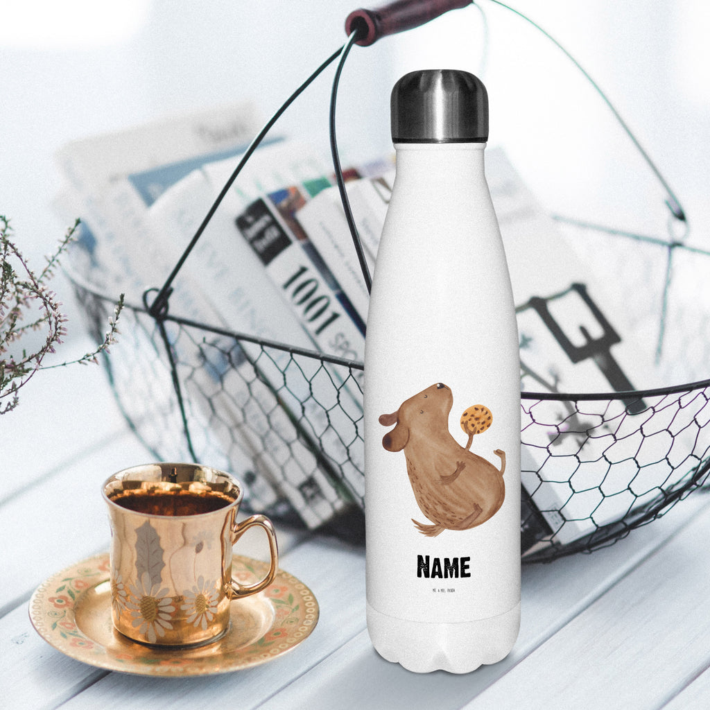 Personalisierte Thermosflasche Hund Keks Personalisierte Isolierflasche, Personalisierte Thermoflasche, Personalisierte Trinkflasche, Trinkflasche Mit Namen, Wunschname, Bedrucken, Namensflasche, Hund, Hundemotiv, Haustier, Hunderasse, Tierliebhaber, Hundebesitzer, Sprüche, Hundekekse, Leckerli, Hundeleckerli, Hundesnacks