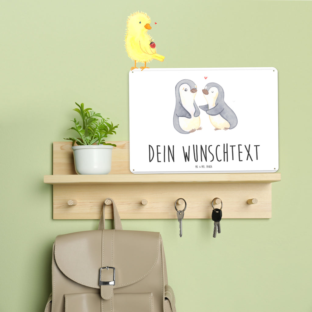 Personalisiertes Blechschild Pinguine trösten Blechschild, Metallschild, Geschenk Schild, Schild, Magnet-Metall-Schild, Deko Schild, Wandschild, Wand-Dekoration, Türschild, Liebe, Partner, Freund, Freundin, Ehemann, Ehefrau, Heiraten, Verlobung, Heiratsantrag, Liebesgeschenk, Jahrestag, Hocheitstag, Valentinstag, Geschenk für Frauen, Hochzeitstag, Mitbringsel, Geschenk für Freundin, Geschenk für Partner, Liebesbeweis, für Männer, für Ehemann