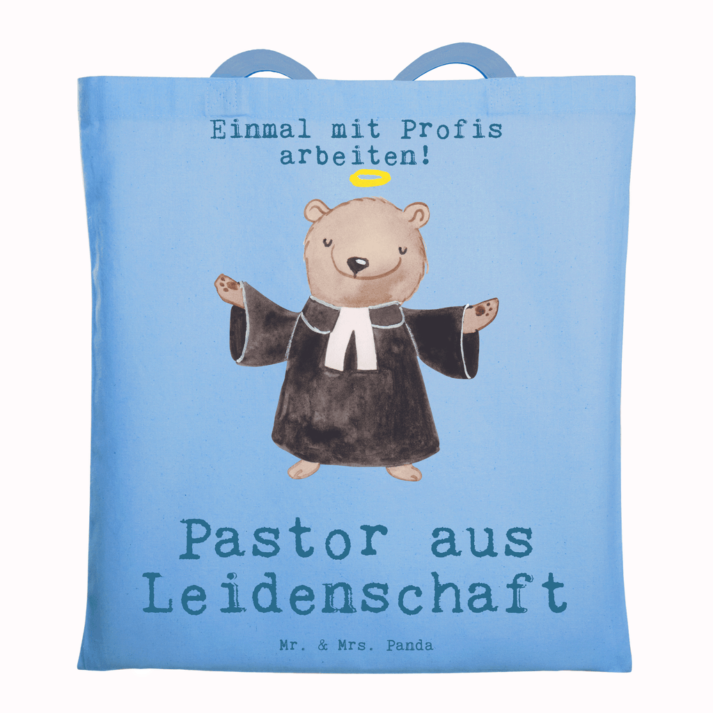 Tragetasche Pastor aus Leidenschaft Beuteltasche, Beutel, Einkaufstasche, Jutebeutel, Stoffbeutel, Tasche, Shopper, Umhängetasche, Strandtasche, Schultertasche, Stofftasche, Tragetasche, Badetasche, Jutetasche, Einkaufstüte, Laptoptasche, Beruf, Ausbildung, Jubiläum, Abschied, Rente, Kollege, Kollegin, Geschenk, Schenken, Arbeitskollege, Mitarbeiter, Firma, Danke, Dankeschön, Pastor, Diener Gottes<br />Geistlicher, Pfarrer, Prediger<br />Priester, Theologe, Kirche