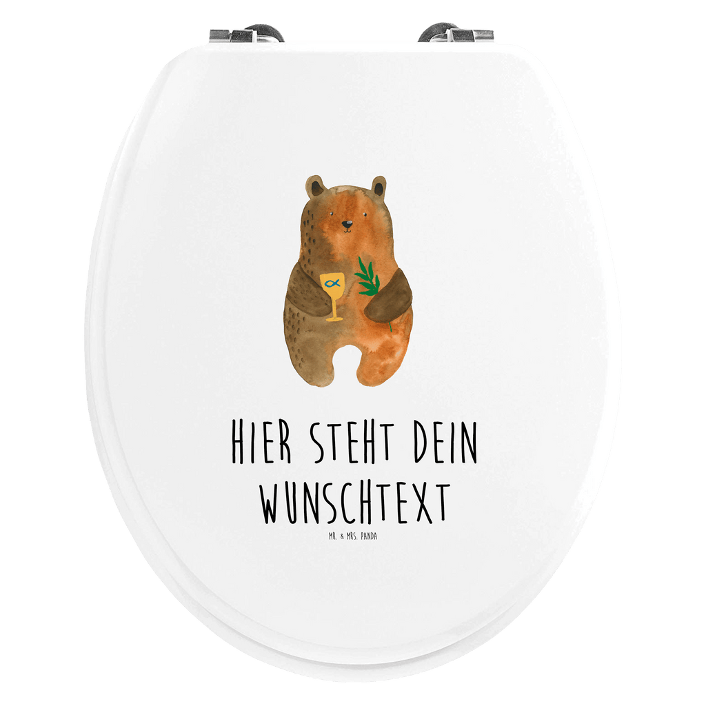 Personalisierter WC Sitz Motiv Konfirmation-Bär Personalisierte Klobrille, Personalisierter Klodeckel, Personalisierter Toilettendeckel, Personalisierter WC-Sitz, Toilettendeckel mit Namen, WC Sitz mit Namen, Bär, Teddy, Teddybär, Konfirmation, Kirche, evangelisch, Gottesdienst