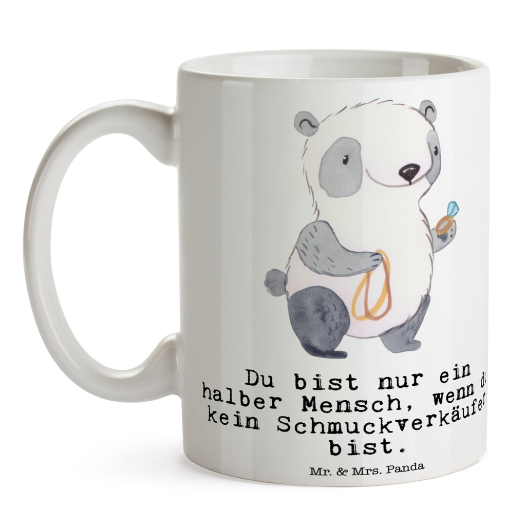 Tasse Schmuckverkäufer mit Herz Tasse, Kaffeetasse, Teetasse, Becher, Kaffeebecher, Teebecher, Keramiktasse, Porzellantasse, Büro Tasse, Geschenk Tasse, Tasse Sprüche, Tasse Motive, Kaffeetassen, Tasse bedrucken, Designer Tasse, Cappuccino Tassen, Schöne Teetassen, Beruf, Ausbildung, Jubiläum, Abschied, Rente, Kollege, Kollegin, Geschenk, Schenken, Arbeitskollege, Mitarbeiter, Firma, Danke, Dankeschön, Schmuckverkäufer, Juwelier, Goldschmied, Schmied, Schmuckwarenhändler, Schmuckgeschäft, Eröffnung