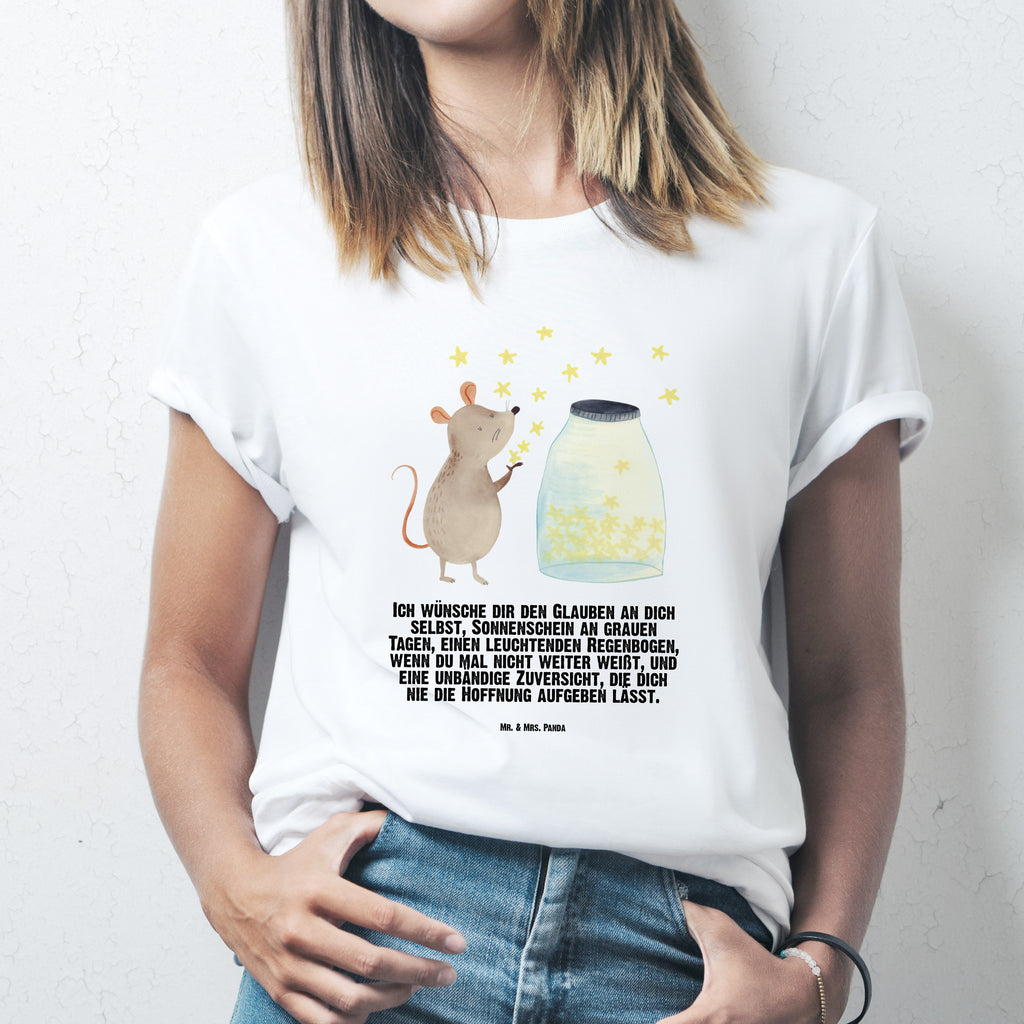 T-Shirt Standard Maus Sterne T-Shirt, Shirt, Tshirt, Lustiges T-Shirt, T-Shirt mit Spruch, Party, Junggesellenabschied, Jubiläum, Geburstag, Herrn, Damen, Männer, Frauen, Schlafshirt, Nachthemd, Sprüche, Tiermotive, Gute Laune, lustige Sprüche, Tiere, Maus, Sterne, Wunsch, Kind, Taufe, Taufgeschenk, Geburt, Schwangerschaft, erstes Kind, Kindergeburtstag, Geburtstag, Hoffnung, Träume