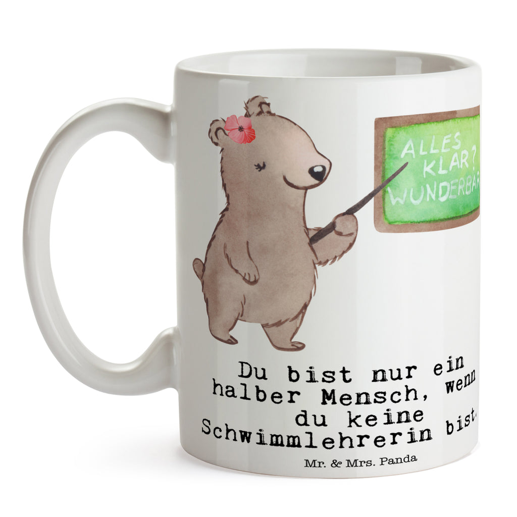 Tasse Schwimmlehrerin mit Herz Tasse, Kaffeetasse, Teetasse, Becher, Kaffeebecher, Teebecher, Keramiktasse, Porzellantasse, Büro Tasse, Geschenk Tasse, Tasse Sprüche, Tasse Motive, Kaffeetassen, Tasse bedrucken, Designer Tasse, Cappuccino Tassen, Schöne Teetassen, Beruf, Ausbildung, Jubiläum, Abschied, Rente, Kollege, Kollegin, Geschenk, Schenken, Arbeitskollege, Mitarbeiter, Firma, Danke, Dankeschön, Schwimmlehrerin, Schwimmbad, Schwimmschule, Schwimmverein