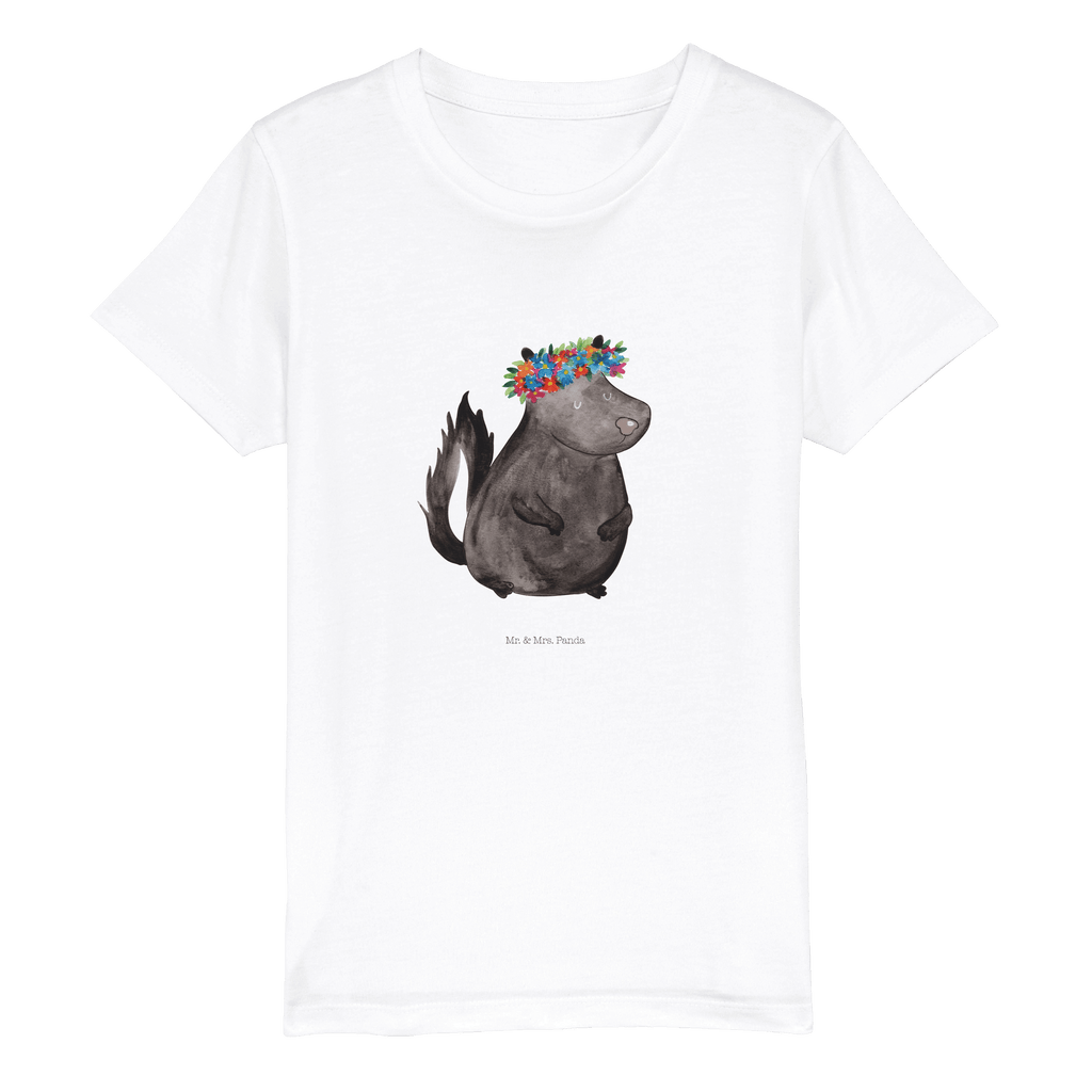 Organic Kinder T-Shirt Stinktier Mädchen Kinder T-Shirt, Kinder T-Shirt Mädchen, Kinder T-Shirt Jungen, Stinktier, Skunk, Wildtier, Raubtier, Stinker, Stinki, Yoga, Namaste, Lebe, Liebe, Lache