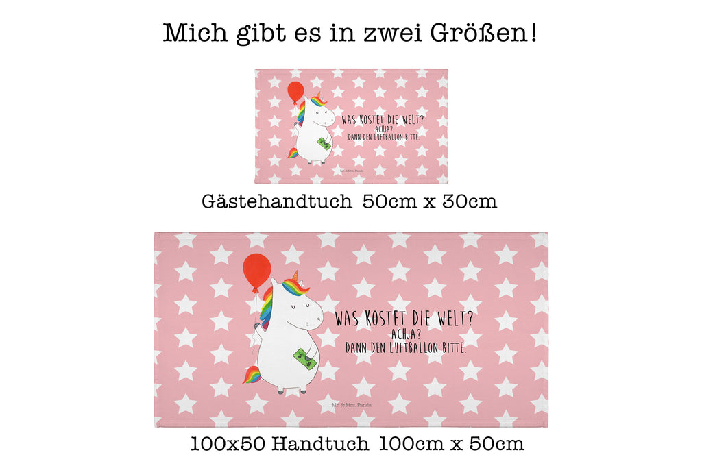 Handtuch Einhorn Luftballon Gästetuch, Reisehandtuch, Sport Handtuch, Frottier, Kinder Handtuch, Einhorn, Einhörner, Einhorn Deko, Pegasus, Unicorn, Luftballon, Geld, Lebenslust, Freude, Geschenk, Freundin