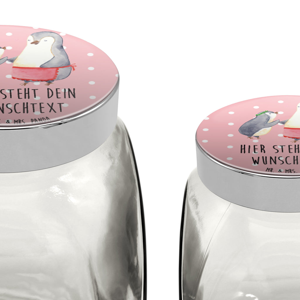 Personalisiertes Bonbonglas Pinguin mit Kind Vorratsdose, Vorratsbehälter, Süßigkeitenglas, Süßigkeitendose, Kaffeedose, Müslidose, Teedose, Keksbehälter, Keksedose, Glasdose, Glasbälter, Vorratsglas, Küchenbehälter, Aufbewahrungsdose, Aufbewahungsglas, Gewürzdose, Küchenorganizer, Snackdose, Familie, Vatertag, Muttertag, Bruder, Schwester, Mama, Papa, Oma, Opa, Geschenk, Mami, Mutti, Mutter, Geburststag