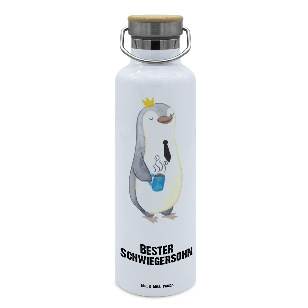 Trinkflasche Pinguin Bester Schwiegersohn Thermosflasche, Isolierflasche, Edelstahl, Trinkflasche, isoliert, Wamrhaltefunktion, Sportflasche, Flasche zum Sport, Sportlerflasche, für, Dankeschön, Geschenk, Schenken, Geburtstag, Geburtstagsgeschenk, Geschenkidee, Danke, Bedanken, Mitbringsel, Freude machen, Geschenktipp, Schwiegersohn, Tochter, Ehefrau des Sohns, Frau, angeheiratet, Hochzeit, Heirat