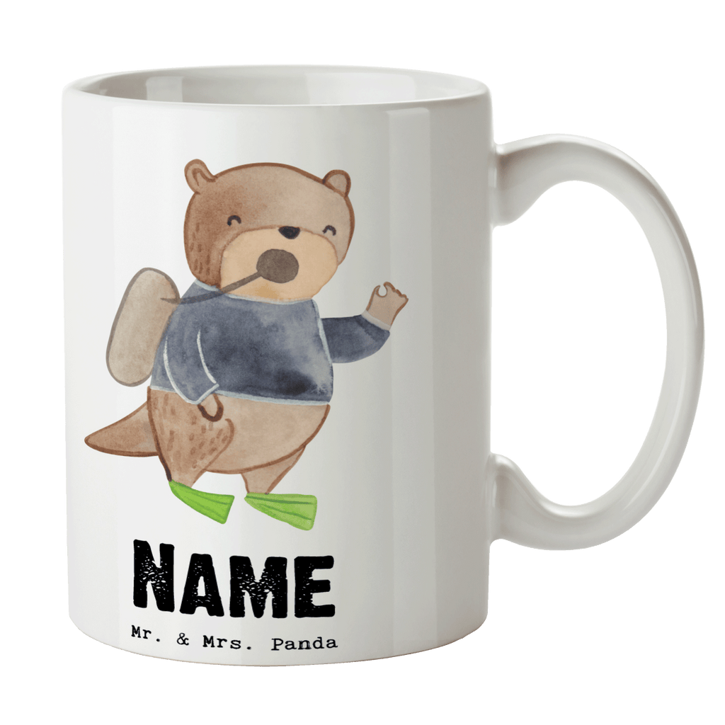 Personalisierte Tasse Taucher mit Herz Personalisierte Tasse, Namenstasse, Wunschname, Personalisiert, Tasse, Namen, Drucken, Tasse mit Namen, Beruf, Ausbildung, Jubiläum, Abschied, Rente, Kollege, Kollegin, Geschenk, Schenken, Arbeitskollege, Mitarbeiter, Firma, Danke, Dankeschön