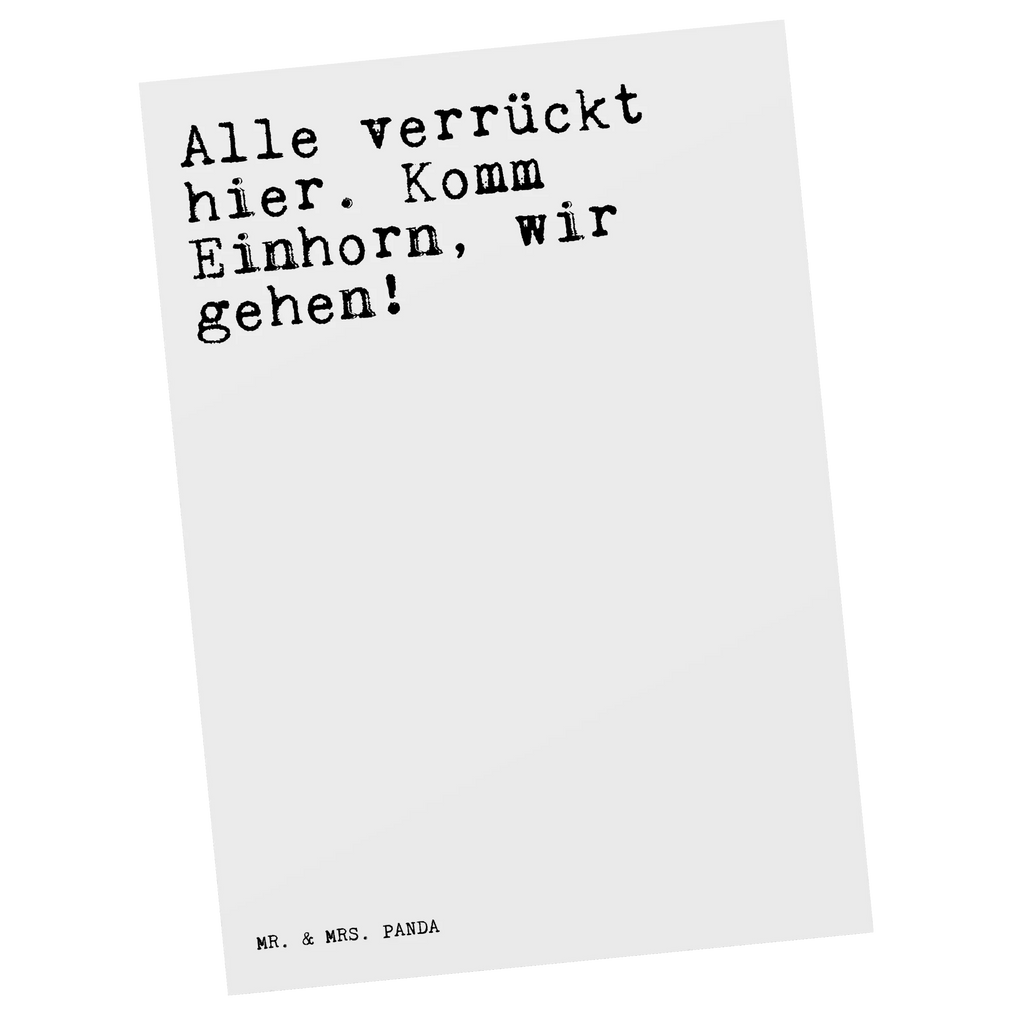 Postkarte Alle verrückt hier. Komm... Postkarte, Karte, Geschenkkarte, Grußkarte, Einladung, Ansichtskarte, Geburtstagskarte, Einladungskarte, Dankeskarte, Ansichtskarten, Einladung Geburtstag, Einladungskarten Geburtstag, Spruch, Sprüche, lustige Sprüche, Weisheiten, Zitate, Spruch Geschenke, Spruch Sprüche Weisheiten Zitate Lustig Weisheit Worte