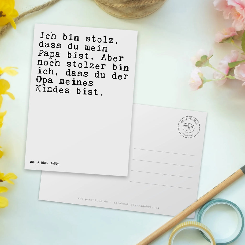 Postkarte Sprüche und Zitate Ich bin stolz, dass du mein Papa bist. Aber noch stolzer bin ich, dass du der Opa meines Kindes bist. Postkarte, Karte, Geschenkkarte, Grußkarte, Einladung, Ansichtskarte, Geburtstagskarte, Einladungskarte, Dankeskarte, Ansichtskarten, Einladung Geburtstag, Einladungskarten Geburtstag, Spruch, Sprüche, lustige Sprüche, Weisheiten, Zitate, Spruch Geschenke, Spruch Sprüche Weisheiten Zitate Lustig Weisheit Worte