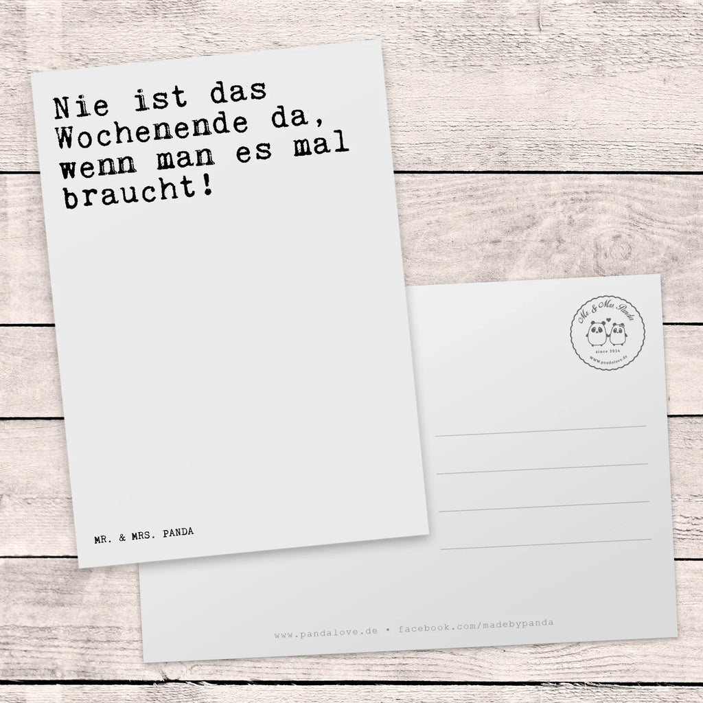 Postkarte Sprüche und Zitate Nie ist das Wochenende da, wenn man es mal braucht! Postkarte, Karte, Geschenkkarte, Grußkarte, Einladung, Ansichtskarte, Geburtstagskarte, Einladungskarte, Dankeskarte, Ansichtskarten, Einladung Geburtstag, Einladungskarten Geburtstag, Spruch, Sprüche, lustige Sprüche, Weisheiten, Zitate, Spruch Geschenke, Spruch Sprüche Weisheiten Zitate Lustig Weisheit Worte