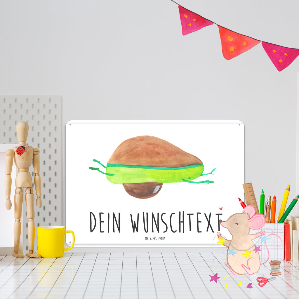 Personalisiertes Blechschild Avocado Yoga Blechschild, Metallschild, Geschenk Schild, Schild, Magnet-Metall-Schild, Deko Schild, Wandschild, Wand-Dekoration, Türschild, Avocado, Veggie, Vegan, Gesund, Avocado Yoga Vegan