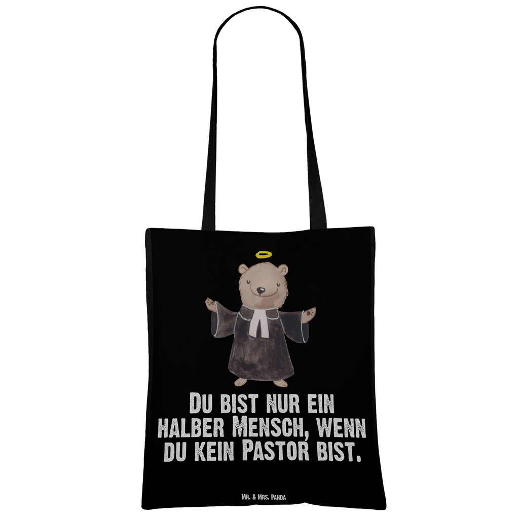 Tragetasche Pastor mit Herz Beuteltasche, Beutel, Einkaufstasche, Jutebeutel, Stoffbeutel, Tasche, Shopper, Umhängetasche, Strandtasche, Schultertasche, Stofftasche, Tragetasche, Badetasche, Jutetasche, Einkaufstüte, Laptoptasche, Beruf, Ausbildung, Jubiläum, Abschied, Rente, Kollege, Kollegin, Geschenk, Schenken, Arbeitskollege, Mitarbeiter, Firma, Danke, Dankeschön, Pastor, Diener Gottes<br />Geistlicher, Pfarrer, Prediger<br />Priester, Theologe, Kirche