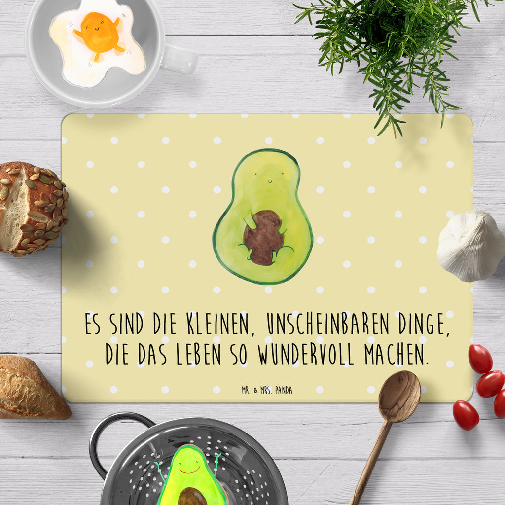 Tischset Avocado mit Kern Tischset, Tischuntersetzer, Platzset, Tischsets abwaschbar, Tischunterlage, Avocado, Veggie, Vegan, Gesund, Avokado, Avocadokern, Kern, Pflanze, Spruch Leben