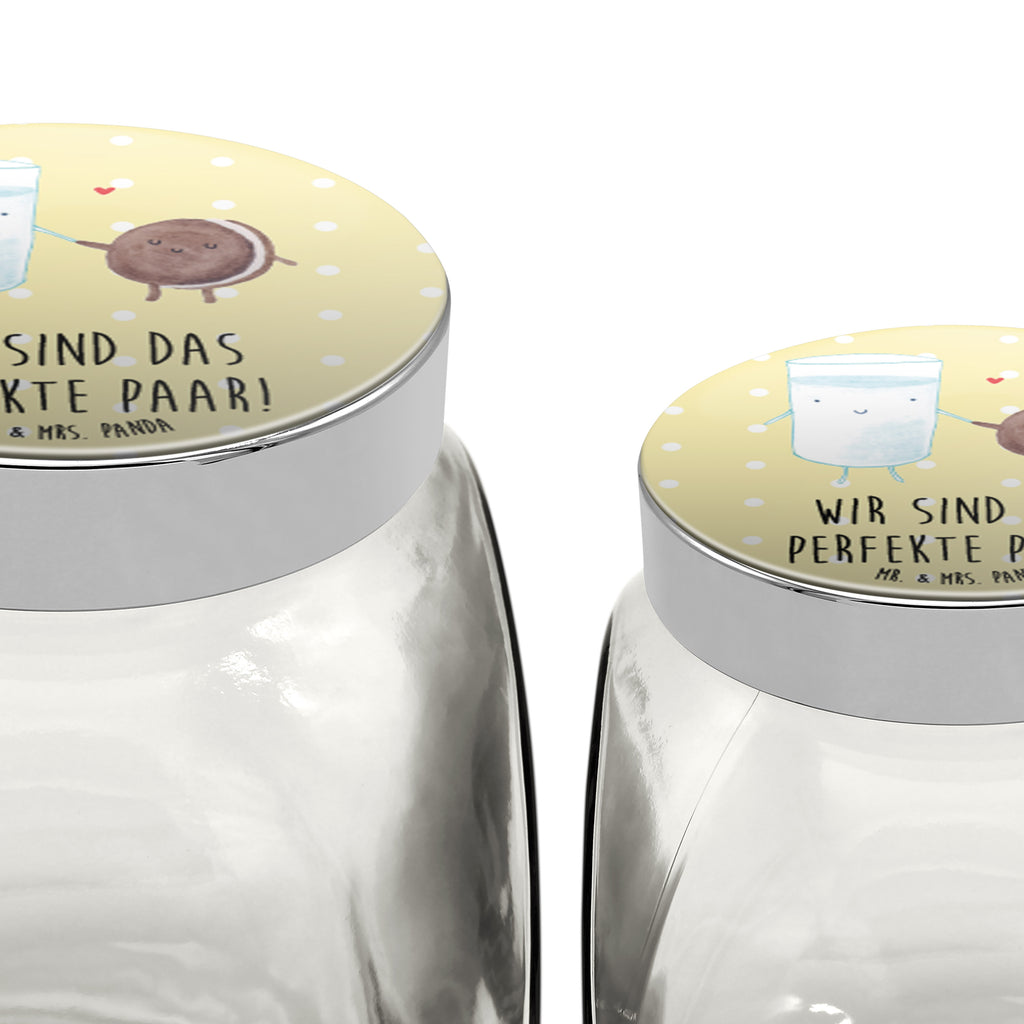 Bonbonglas Milch & Keks Vorratsdose, Vorratsbehälter, Süßigkeitenglas, Süßigkeitendose, Kaffeedose, Müslidose, Teedose, Keksbehälter, Keksedose, Glasdose, Glasbälter, Vorratsglas, Küchenbehälter, Aufbewahrungsdose, Aufbewahungsglas, Gewürzdose, Küchenorganizer, Snackdose, Tiermotive, Gute Laune, lustige Sprüche, Tiere, Milk, Cookie, Milch, Keks, Kekse, Kaffee, Einladung Frühstück, Motiv süß, romantisch, perfektes Paar