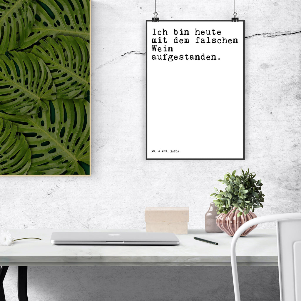 Poster Sprüche und Zitate Ich bin heute mit dem falschen Wein aufgestanden. Poster, Wandposter, Bild, Wanddeko, Küchenposter, Kinderposter, Wanddeko Bild, Raumdekoration, Wanddekoration, Handgemaltes Poster, Mr. & Mrs. Panda Poster, Designposter, Kunstdruck, Posterdruck, Spruch, Sprüche, lustige Sprüche, Weisheiten, Zitate, Spruch Geschenke, Spruch Sprüche Weisheiten Zitate Lustig Weisheit Worte