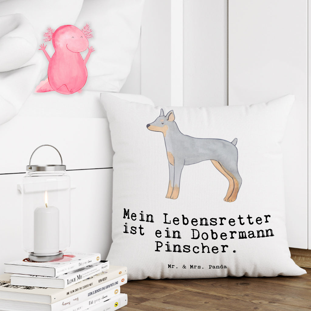 40x40 Kissen Dobermann Pinscher Lebensretter Kissenhülle, Kopfkissen, Sofakissen, Dekokissen, Motivkissen, Hund, Hunderasse, Rassehund, Hundebesitzer, Geschenk, Tierfreund, Schenken, Welpe, Dobermann Pinscher