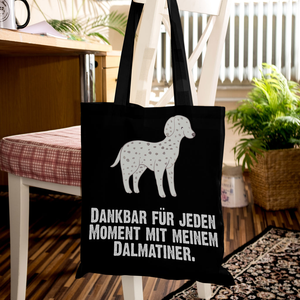 Tragetasche Dalmatiner Moment Beuteltasche, Beutel, Einkaufstasche, Jutebeutel, Stoffbeutel, Hund, Hunderasse, Rassehund, Hundebesitzer, Geschenk, Tierfreund, Schenken, Welpe, Dalmatiner, Dalmatinac