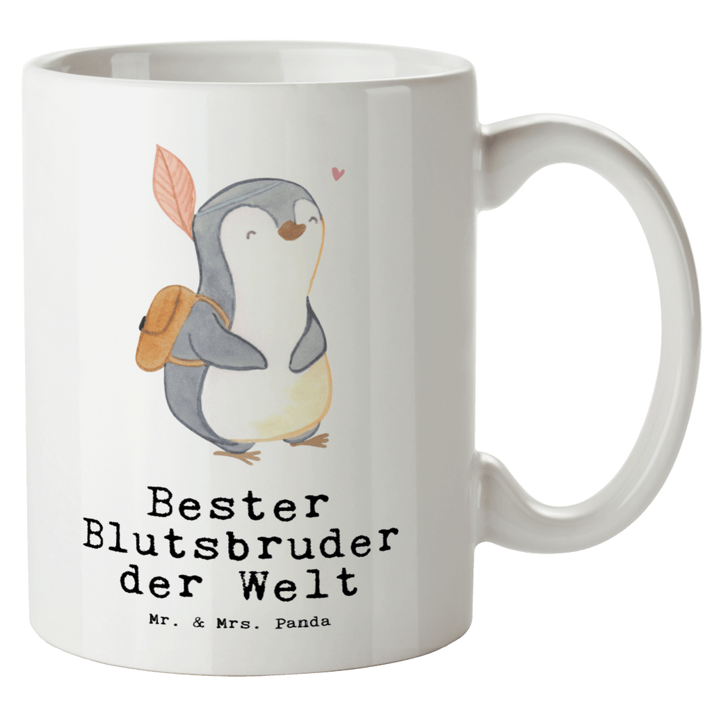 XL Tasse Pinguin Bester Blutsbruder der Welt XL Tasse, Große Tasse, Grosse Kaffeetasse, XL Becher, XL Teetasse, spülmaschinenfest, Jumbo Tasse, Groß, für, Dankeschön, Geschenk, Schenken, Geburtstag, Geburtstagsgeschenk, Geschenkidee, Danke, Bedanken, Mitbringsel, Freude machen, Geschenktipp, Blutsbruder, Blutsgeschwister, Freund, Brüder, Geschwister, Bruderherz, Brother, Familie, Kleinigkeit, Bester, Sido