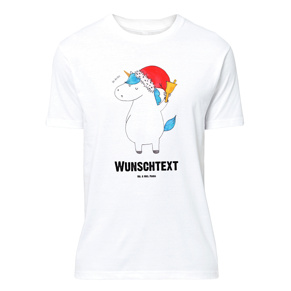 Personalisiertes T-Shirt Einhorn Weihnachtsmann T-Shirt Personalisiert, T-Shirt mit Namen, T-Shirt mit Aufruck, Männer, Frauen, Wunschtext, Bedrucken, Einhorn, Einhörner, Einhorn Deko, Pegasus, Unicorn, Gin, Schokolade, Schoki, Weihnachten, Weihnachtsmann, Nikolaus, Wunschzettel, Wunschliste, Feenstaub