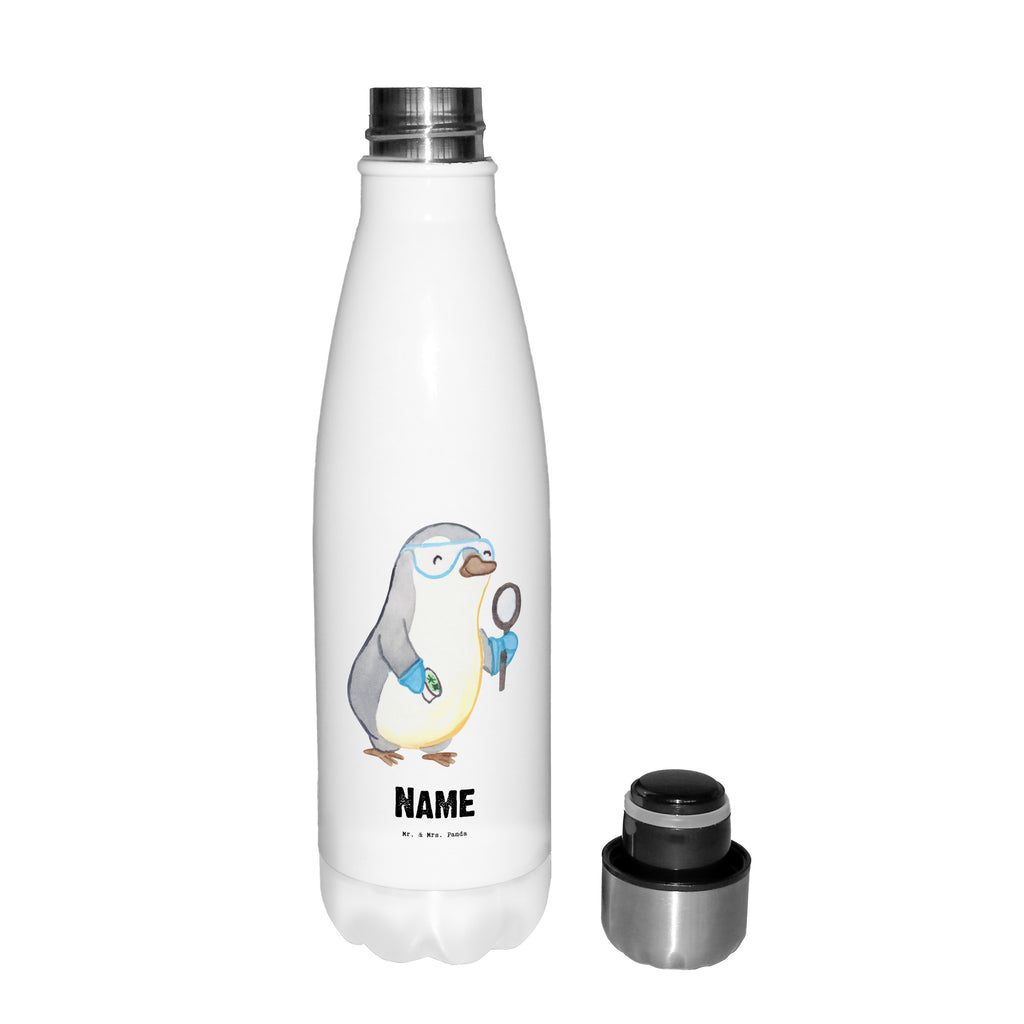 Personalisierte Thermosflasche Biologe mit Herz Personalisierte Isolierflasche, Personalisierte Thermoflasche, Personalisierte Trinkflasche, Trinkflasche Mit Namen, Wunschname, Bedrucken, Namensflasche, Beruf, Ausbildung, Jubiläum, Abschied, Rente, Kollege, Kollegin, Geschenk, Schenken, Arbeitskollege, Mitarbeiter, Firma, Danke, Dankeschön, Biologe, Biologie, Naturwissenschaftler, Labor, Studium, Bachelor, Master