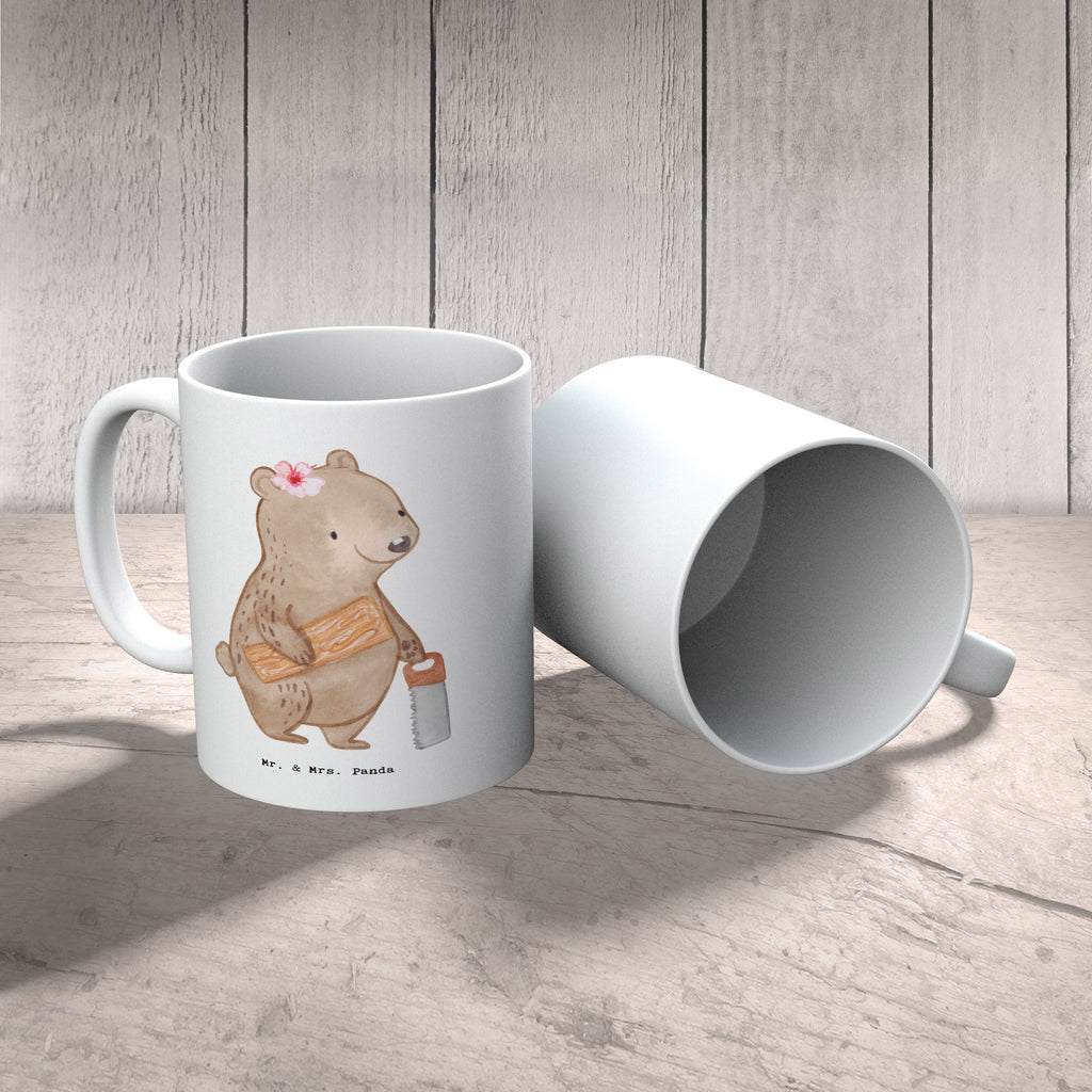 Tasse Schreinerin mit Herz Tasse, Kaffeetasse, Teetasse, Becher, Kaffeebecher, Teebecher, Keramiktasse, Porzellantasse, Büro Tasse, Geschenk Tasse, Tasse Sprüche, Tasse Motive, Kaffeetassen, Tasse bedrucken, Designer Tasse, Cappuccino Tassen, Schöne Teetassen, Beruf, Ausbildung, Jubiläum, Abschied, Rente, Kollege, Kollegin, Geschenk, Schenken, Arbeitskollege, Mitarbeiter, Firma, Danke, Dankeschön