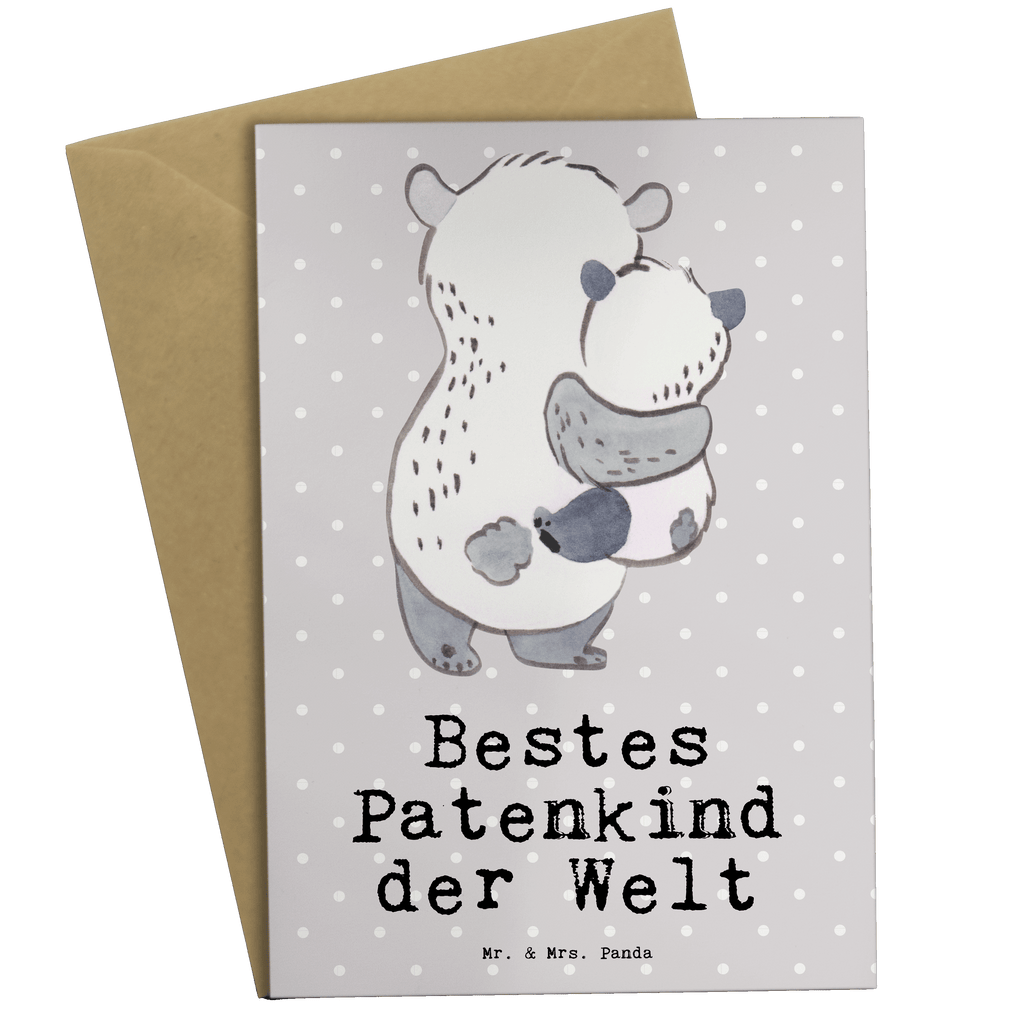 Grußkarte Panda Bestes Patenkind der Welt Grußkarte, Klappkarte, Einladungskarte, Glückwunschkarte, Hochzeitskarte, Geburtstagskarte, Karte, Ansichtskarten, für, Dankeschön, Geschenk, Schenken, Geburtstag, Geburtstagsgeschenk, Geschenkidee, Danke, Bedanken, Mitbringsel, Freude machen, Geschenktipp, Patenkind, Paten Kind, Pate, Taufe, Taufgeschenk, Patenonkel, Patentante, Tauffeier, Täufling, Nichte, Neffe