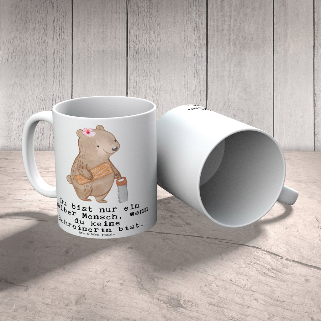 Tasse Schreinerin mit Herz Tasse, Kaffeetasse, Teetasse, Becher, Kaffeebecher, Teebecher, Keramiktasse, Porzellantasse, Büro Tasse, Geschenk Tasse, Tasse Sprüche, Tasse Motive, Kaffeetassen, Tasse bedrucken, Designer Tasse, Cappuccino Tassen, Schöne Teetassen, Beruf, Ausbildung, Jubiläum, Abschied, Rente, Kollege, Kollegin, Geschenk, Schenken, Arbeitskollege, Mitarbeiter, Firma, Danke, Dankeschön