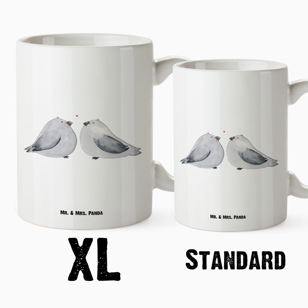 XL Tasse Turteltauben Liebe XL Tasse, Große Tasse, Grosse Kaffeetasse, XL Becher, XL Teetasse, spülmaschinenfest, Jumbo Tasse, Groß, Liebe, Partner, Freund, Freundin, Ehemann, Ehefrau, Heiraten, Verlobung, Heiratsantrag, Liebesgeschenk, Jahrestag, Hocheitstag, Turteltauben, Turteltäubchen, Tauben, Verliebt, Verlobt, Verheiratet, Geschenk Freundin, Geschenk Freund, Liebesbeweis, Hochzeitstag, Geschenk Hochzeit