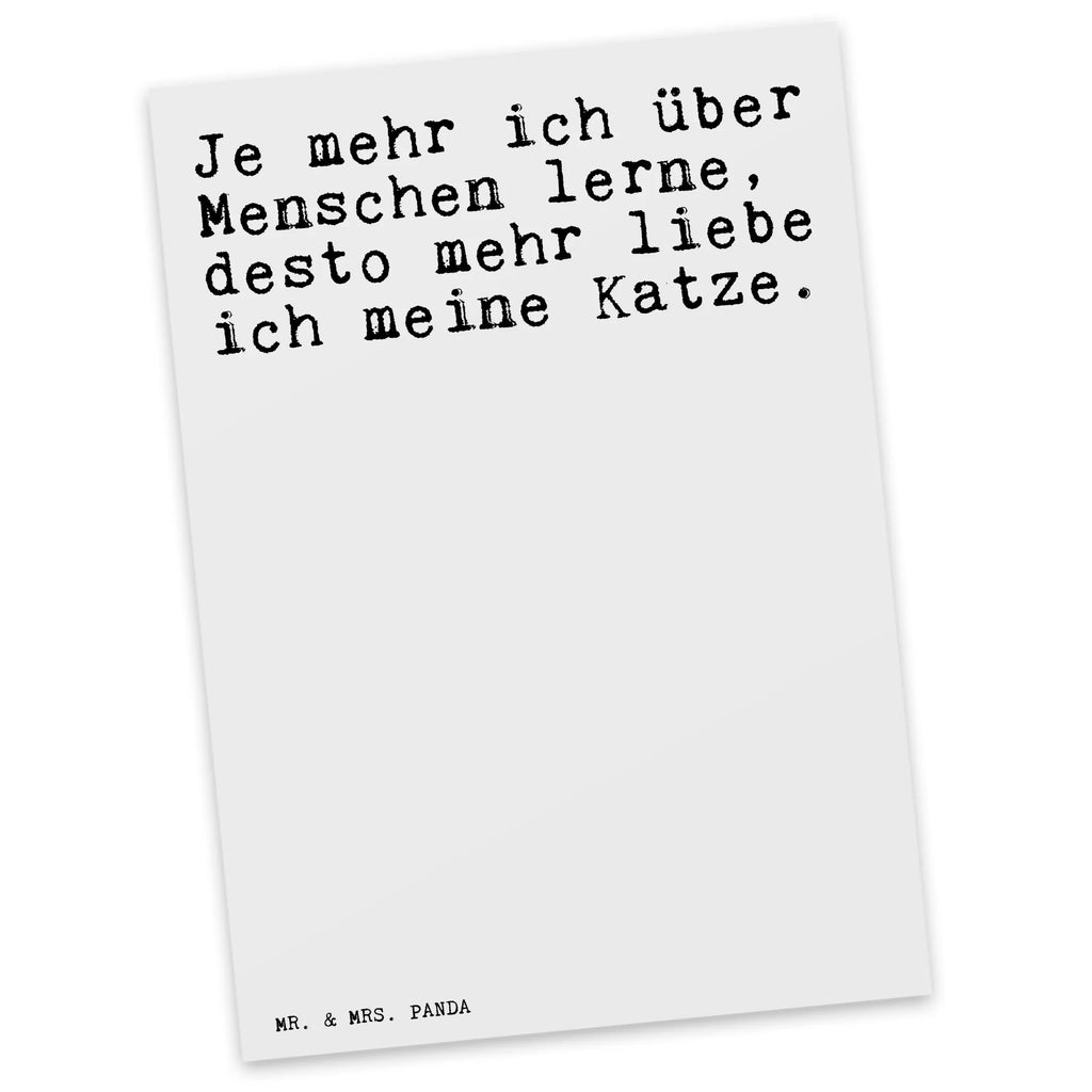 Postkarte Je mehr ich über... Postkarte, Karte, Geschenkkarte, Grußkarte, Einladung, Ansichtskarte, Geburtstagskarte, Einladungskarte, Dankeskarte, Ansichtskarten, Einladung Geburtstag, Einladungskarten Geburtstag, Spruch, Sprüche, lustige Sprüche, Weisheiten, Zitate, Spruch Geschenke, Spruch Sprüche Weisheiten Zitate Lustig Weisheit Worte