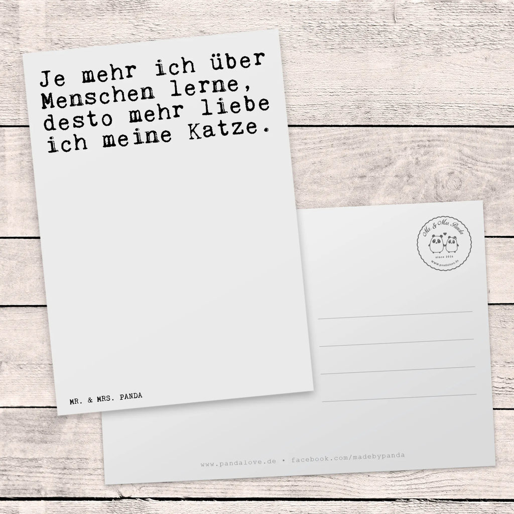 Postkarte Je mehr ich über... Postkarte, Karte, Geschenkkarte, Grußkarte, Einladung, Ansichtskarte, Geburtstagskarte, Einladungskarte, Dankeskarte, Ansichtskarten, Einladung Geburtstag, Einladungskarten Geburtstag, Spruch, Sprüche, lustige Sprüche, Weisheiten, Zitate, Spruch Geschenke, Spruch Sprüche Weisheiten Zitate Lustig Weisheit Worte