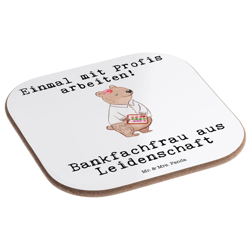 Quadratische Untersetzer Bankfachfrau aus Leidenschaft Untersetzer, Bierdeckel, Glasuntersetzer, Untersetzer Gläser, Getränkeuntersetzer, Untersetzer aus Holz, Untersetzer für Gläser, Korkuntersetzer, Untersetzer Holz, Holzuntersetzer, Tassen Untersetzer, Untersetzer Design, Beruf, Ausbildung, Jubiläum, Abschied, Rente, Kollege, Kollegin, Geschenk, Schenken, Arbeitskollege, Mitarbeiter, Firma, Danke, Dankeschön, Bankfachfrau, Bankangestellte, Bänkerin, Bankberaterin