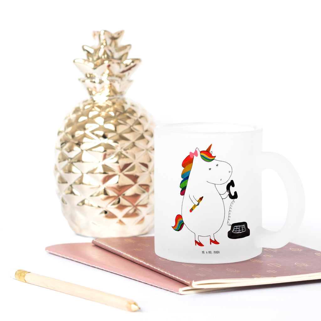 Teetasse Einhorn Sekretärin Teetasse, Teeglas, Teebecher, Tasse mit Henkel, Tasse, Glas Teetasse, Teetasse aus Glas, Einhorn, Einhörner, Einhorn Deko, Pegasus, Unicorn, Sekretärin, Büro, Rechtsanwältin, Rechtsanwaltsgehilfin, Steuerbüro, Steuerkanzlei, Bürokraft, Bürohilfe