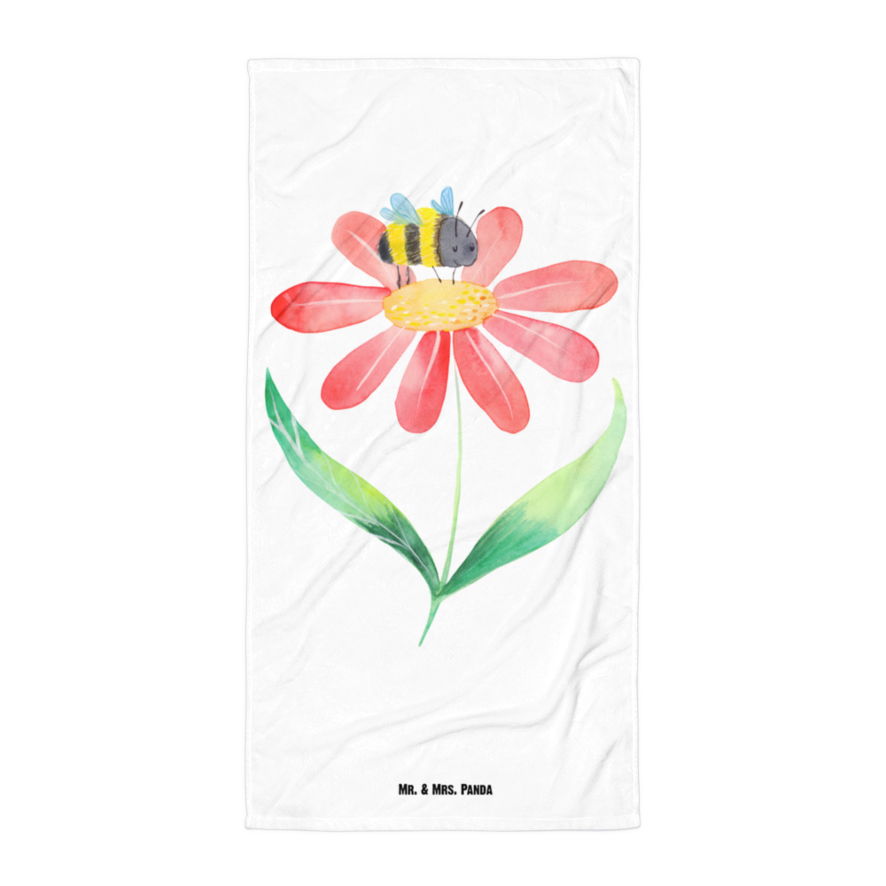 XL Badehandtuch Hummel Blume Handtuch, Badetuch, Duschtuch, Strandtuch, Saunatuch, Tiermotive, Gute Laune, lustige Sprüche, Tiere, Hummel, Blume, Wespe, Flauschig, Natur, Feld, Hummeln, Biene