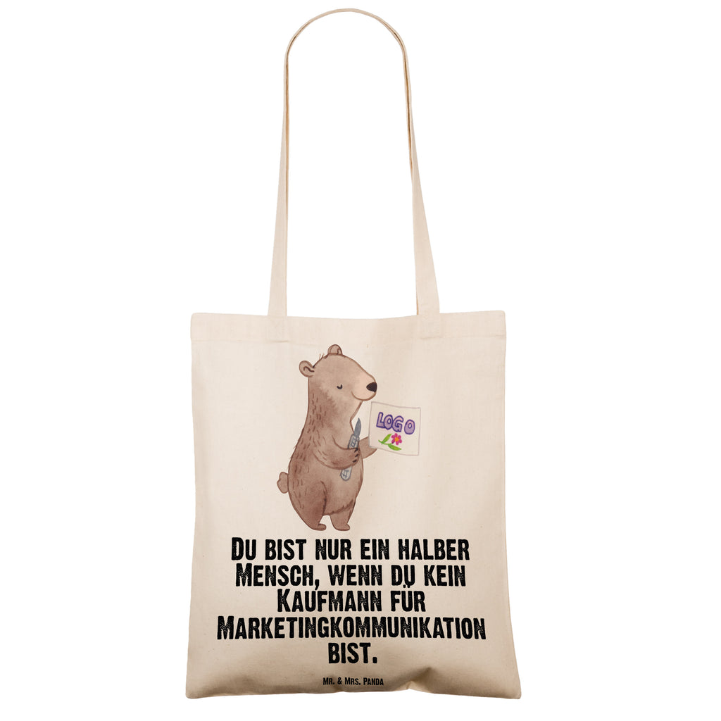 Tragetasche Kaufmann für Marketingkommunikation mit Herz Beuteltasche, Beutel, Einkaufstasche, Jutebeutel, Stoffbeutel, Tasche, Shopper, Umhängetasche, Strandtasche, Schultertasche, Stofftasche, Tragetasche, Badetasche, Jutetasche, Einkaufstüte, Laptoptasche, Beruf, Ausbildung, Jubiläum, Abschied, Rente, Kollege, Kollegin, Geschenk, Schenken, Arbeitskollege, Mitarbeiter, Firma, Danke, Dankeschön