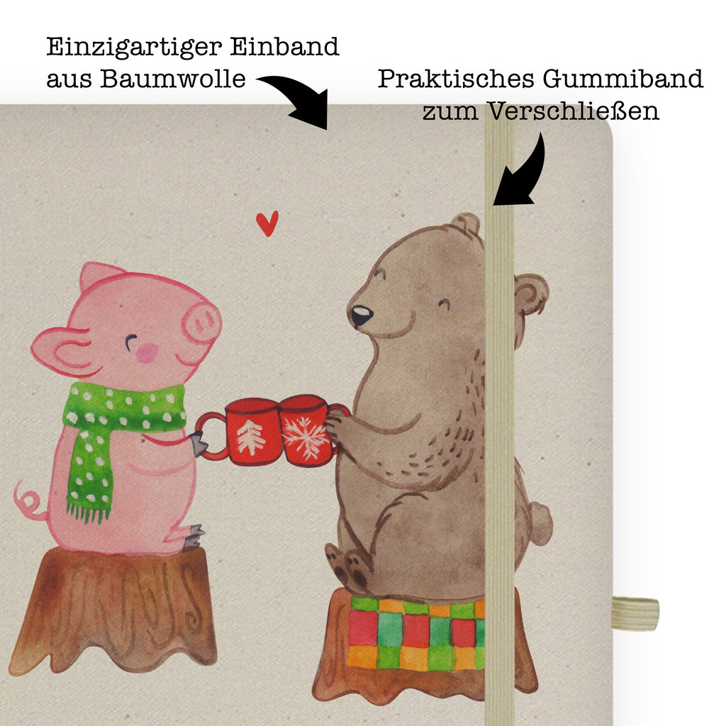 Baumwoll Notizbuch Glühschwein Sause Notizen, Eintragebuch, Tagebuch, Notizblock, Adressbuch, Journal, Kladde, Skizzenbuch, Notizheft, Schreibbuch, Schreibheft, Winter, Weihnachten, Weihnachtsdeko, Nikolaus, Advent, Heiligabend, Wintermotiv, Prost, Alles Gute, Weihnachtszeit, Schwein, Bär