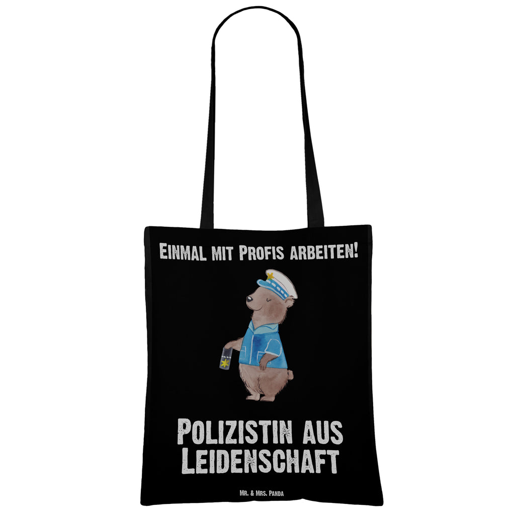 Tragetasche Polizistin aus Leidenschaft Beuteltasche, Beutel, Einkaufstasche, Jutebeutel, Stoffbeutel, Tasche, Shopper, Umhängetasche, Strandtasche, Schultertasche, Stofftasche, Tragetasche, Badetasche, Jutetasche, Einkaufstüte, Laptoptasche, Beruf, Ausbildung, Jubiläum, Abschied, Rente, Kollege, Kollegin, Geschenk, Schenken, Arbeitskollege, Mitarbeiter, Firma, Danke, Dankeschön, Polizistin, Polizeibeamtin, Wachfrau, Cop, Polizei, Studium