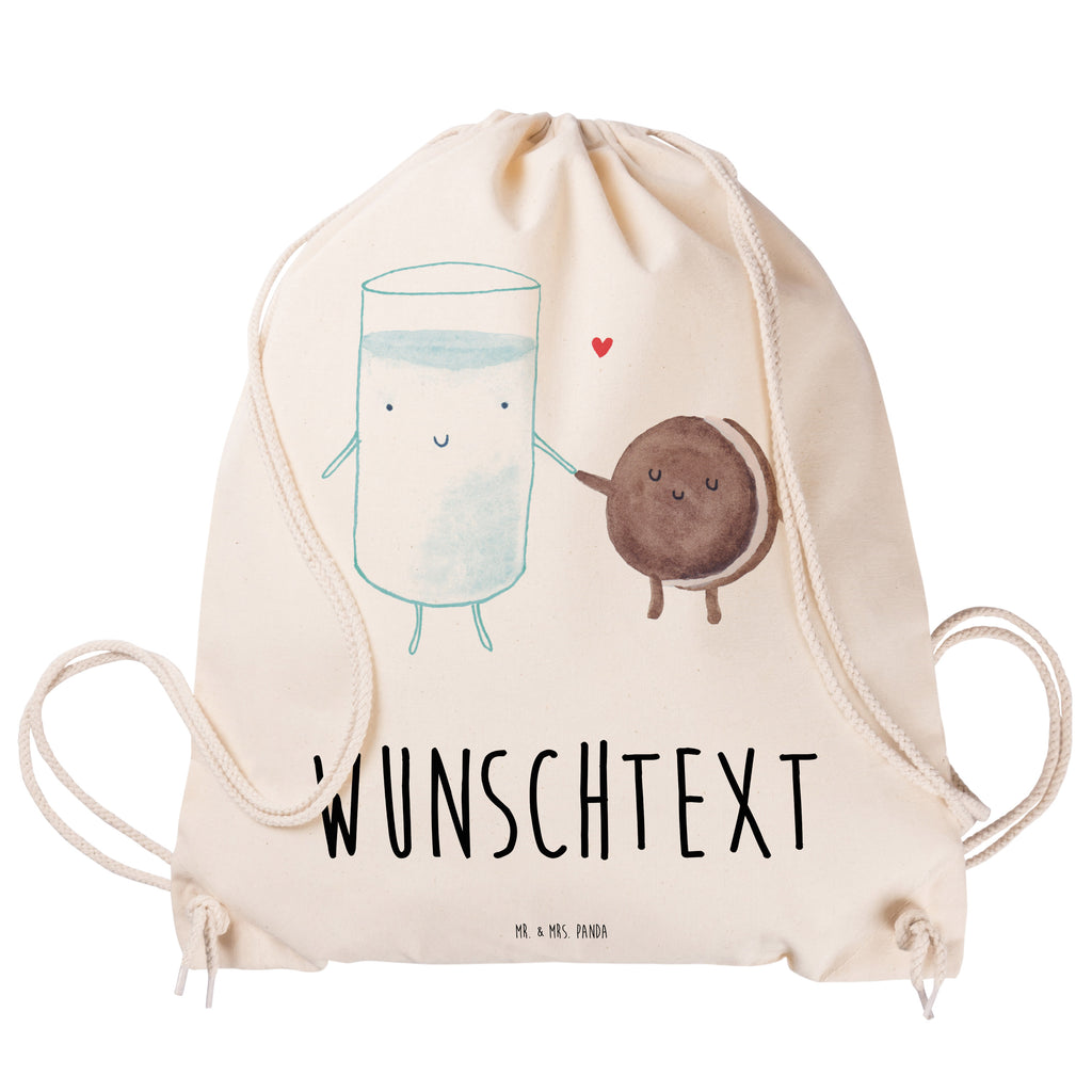 Personalisierter Sportbeutel Milch & Keks Personalisierter Sportbeutel, Personalisierter Beutel, Personalisierte Sporttasche, Personalisierter Tasche, Personalisierter Stoffbeutel, Personalisierter Sportbeutel Kinder, Sportbeutel mit Namen, Turnbeutel mit Namen, Beutel mit Namen, Sporttasche mit Namen, Tasche mit Namen, Stoffbeutel mit Namen, Sportbeutel Kinder mit Namen, Wunschtext, Wunschnamen, Personalisierbar, Personalisierung, Tiermotive, Gute Laune, lustige Sprüche, Tiere, Milk, Cookie, Milch, Keks, Kekse, Kaffee, Einladung Frühstück, Motiv süß, romantisch, perfektes Paar