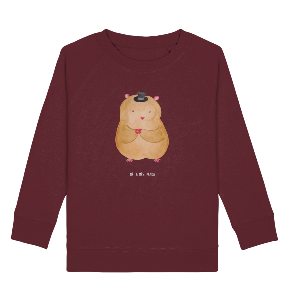 Organic Kinder Pullover Hamster mit Hut Kinder Pullover, Kinder Sweatshirt, Jungen, Mädchen, Tiermotive, Gute Laune, lustige Sprüche, Tiere, Hamster, Hut, Magier, Zylinder, Zwerghamster, Zauberer