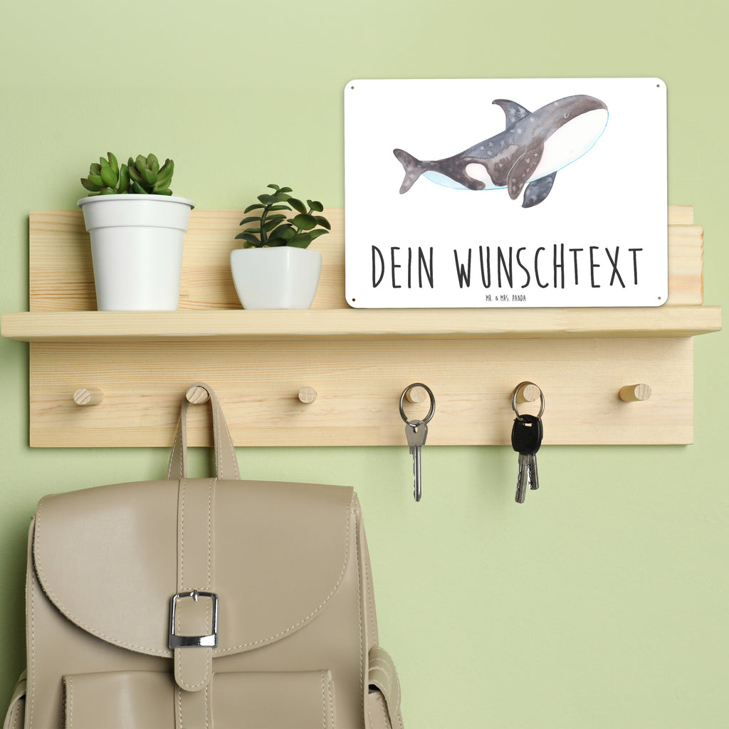 Personalisiertes Blechschild Orca Blechschild, Metallschild, Geschenk Schild, Schild, Magnet-Metall-Schild, Deko Schild, Wandschild, Wand-Dekoration, Türschild, Meerestiere, Meer, Urlaub, Orca, Orcas, Killerwal, Wal, Möglichkeiten, Büro, Arbeit, Motivation, Selbstliebe, Neustart, Startup