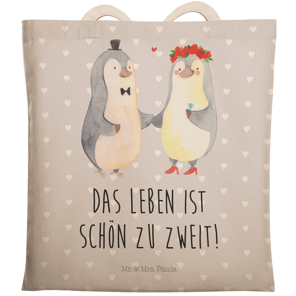 Einkaufstasche Pinguin Heirat Tragetasche, Tasche, Beutel, Stofftasche, Baumwolltasche, Umhängetasche, Shopper, Einkaufstasche, Beuteltasche, Liebe, Partner, Freund, Freundin, Ehemann, Ehefrau, Heiraten, Verlobung, Heiratsantrag, Liebesgeschenk, Jahrestag, Hocheitstag