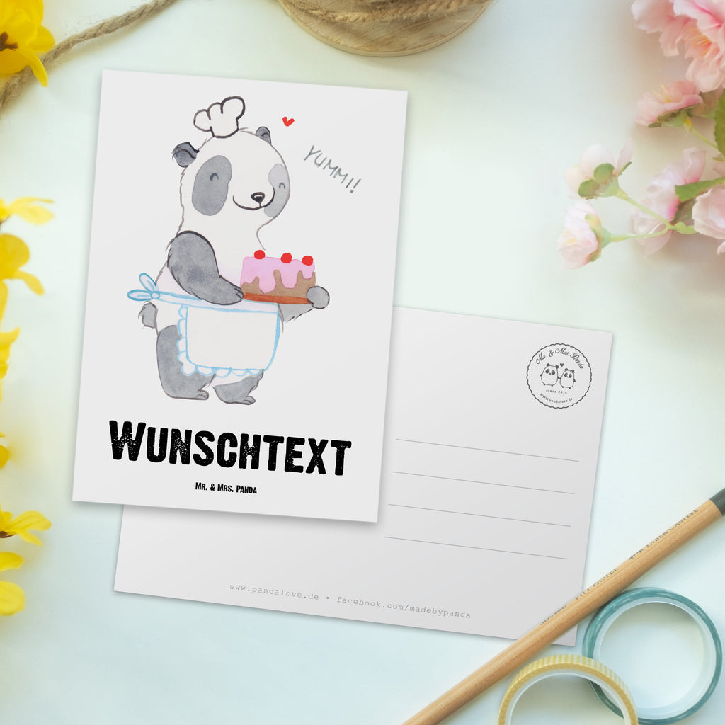 Personalisierte Postkarte Panda Backen Tage Postkarte mit Namen, Postkarte bedrucken, Postkarte mit Wunschtext, Postkarte personalisierbar, Geschenkkarte mit Namen, Grußkarte mit Namen, Karte mit Namen, Einladung mit Namen, Ansichtskarte mit Namen, Geschenkkarte mit Wunschtext, Grußkarte mit Wunschtext, Karte mit Wunschtext, Einladung mit Wunschtext, Ansichtskarte mit Wunschtext, Geschenk, Sport, Sportart, Hobby, Schenken, Danke, Dankeschön, Auszeichnung, Gewinn, Sportler, backen, Hobbybäcker, Kuchen backen