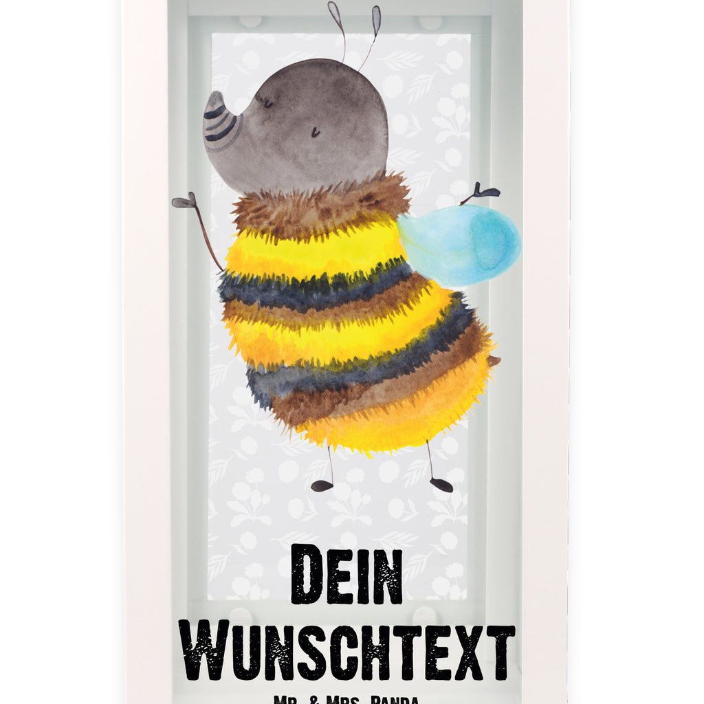 Personalisierte Deko Laterne Hummel flauschig Gartenlampe, Gartenleuchte, Gartendekoration, Gartenlicht, Laterne kleine Laternen, XXL Laternen, Laterne groß, Tiermotive, Gute Laune, lustige Sprüche, Tiere, Hummel, Flauschig, Biene, Blume, Natur