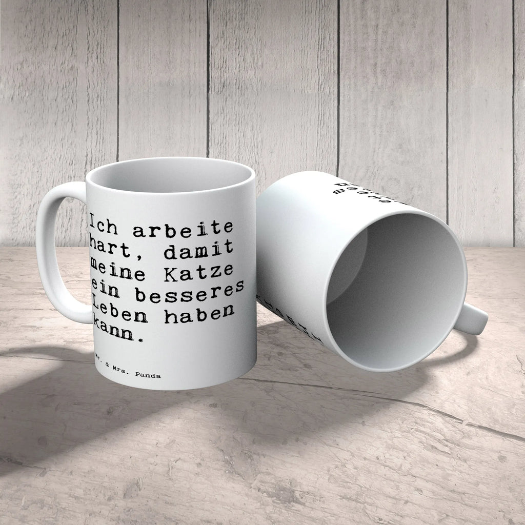 Tasse Sprüche und Zitate Ich arbeite hart, damit meine Katze ein besseres Leben haben kann. Tasse, Kaffeetasse, Teetasse, Becher, Kaffeebecher, Teebecher, Keramiktasse, Porzellantasse, Büro Tasse, Geschenk Tasse, Tasse Sprüche, Tasse Motive, Kaffeetassen, Tasse bedrucken, Designer Tasse, Cappuccino Tassen, Schöne Teetassen, Spruch, Sprüche, lustige Sprüche, Weisheiten, Zitate, Spruch Geschenke, Spruch Sprüche Weisheiten Zitate Lustig Weisheit Worte