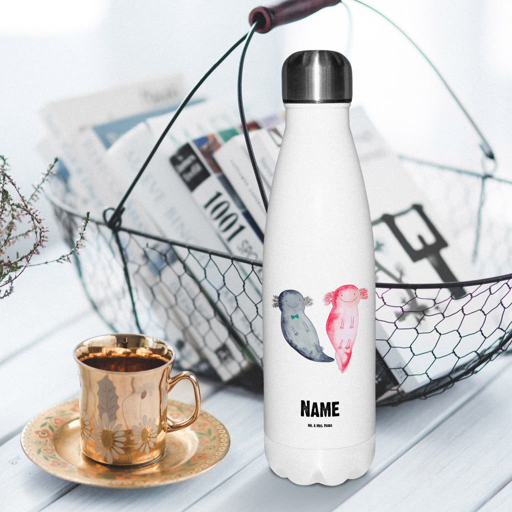 Personalisierte Thermosflasche Axolotl Axel+Lotte Personalisierte Isolierflasche, Personalisierte Thermoflasche, Personalisierte Trinkflasche, Trinkflasche Mit Namen, Wunschname, Bedrucken, Namensflasche, Axolotl, Molch, Axolot, Schwanzlurch, Lurch, Lurche, Liebe, große Liebe, Liebesbeweis, Freund, Verlobter, Ehemann, Jahrestag, Valentinstag